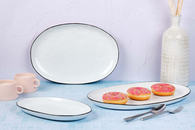 Plateau De Service Pure - 3 Pièces - Blanc Neige