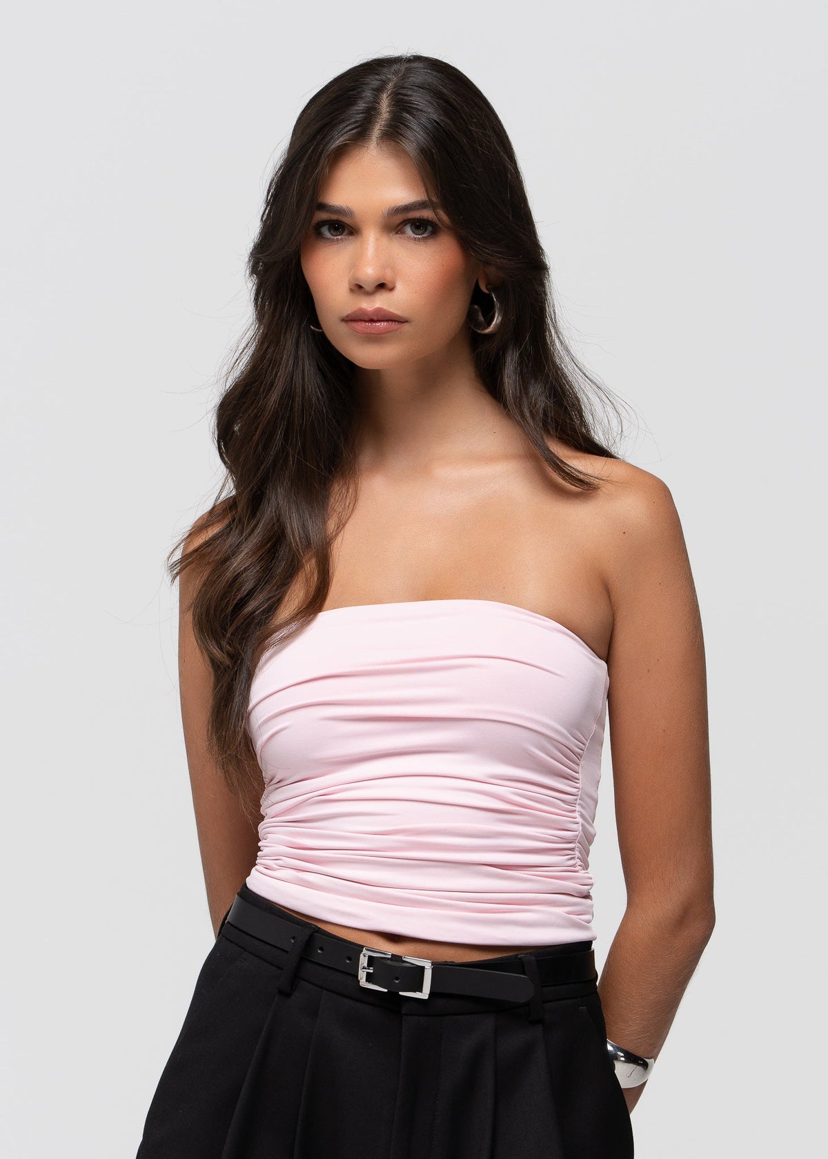 Top Bandeau Noa Ruched - Baby Pink
