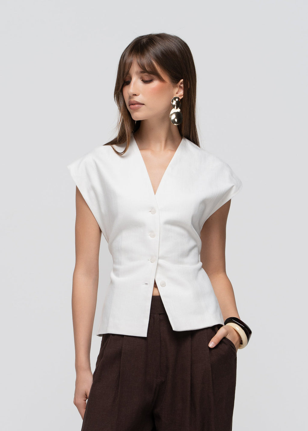 Gilet Nolla Adjustable - Off-White
