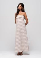 Robe Alba Strapless Organic Cotton Maxi