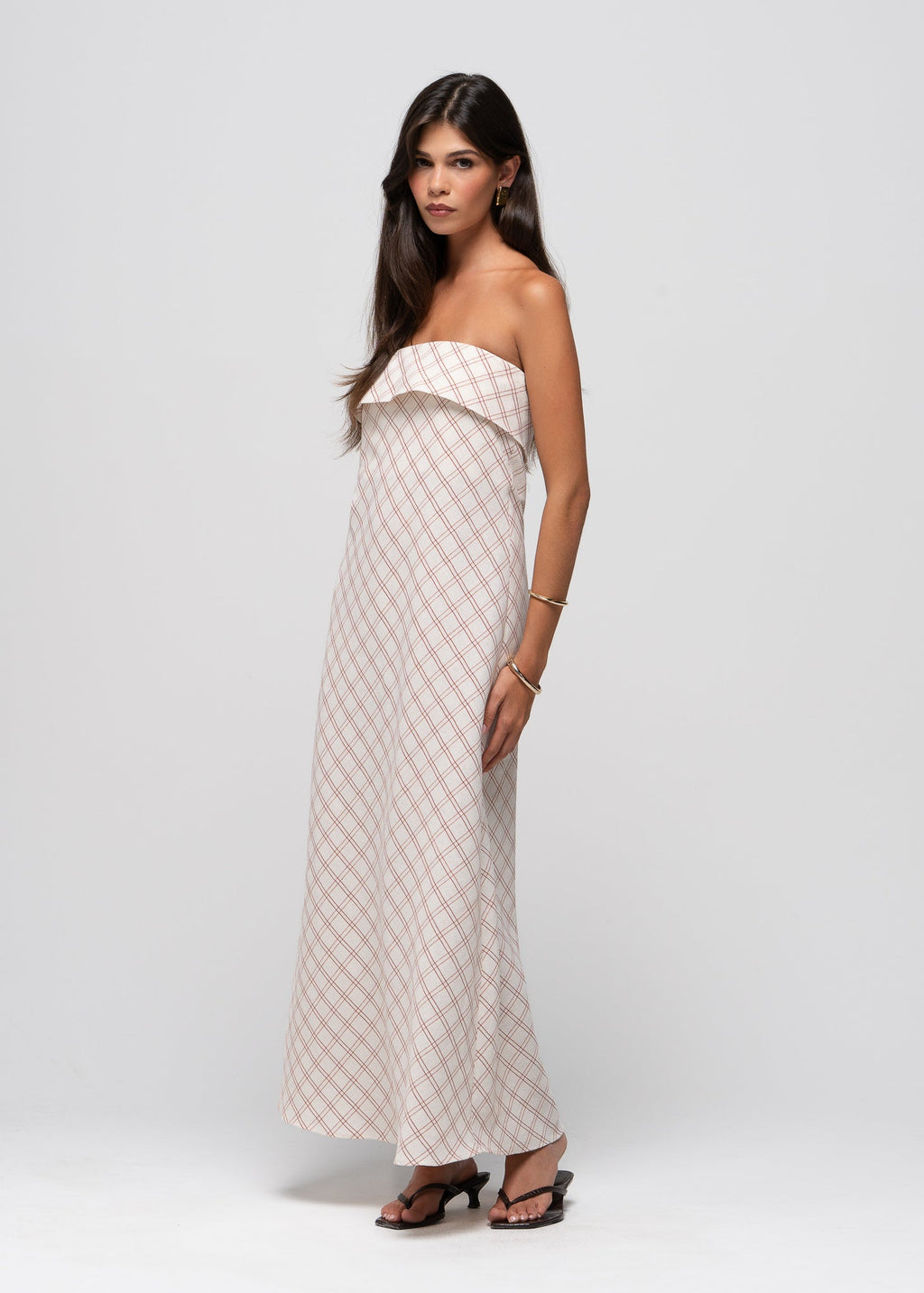 Robe Alba Strapless Organic Cotton Maxi