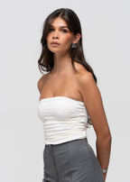 Top palabra de honor Noa fruncido - Blanco