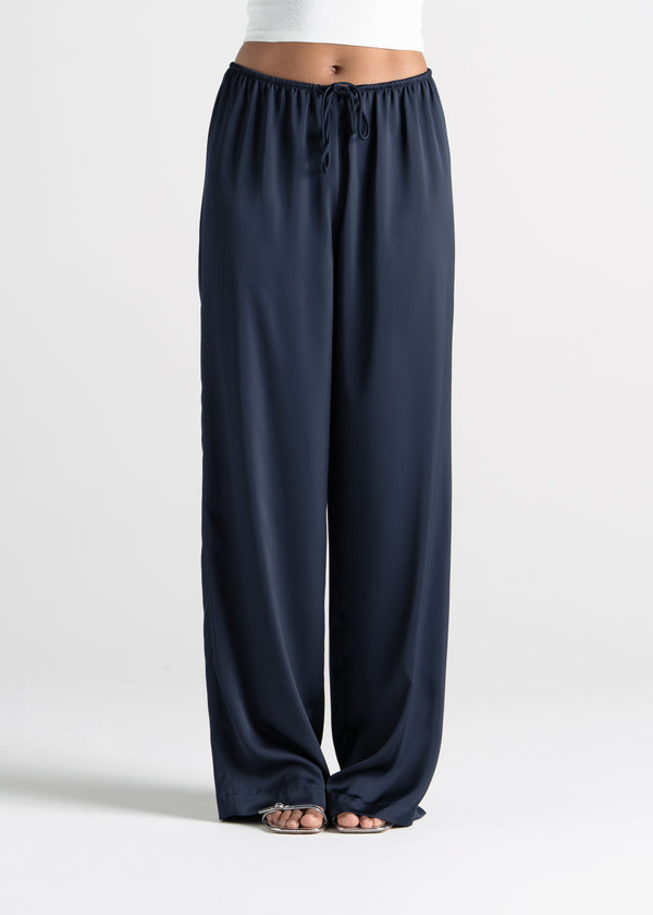 Pantalon Giulia Loose Satin - Navy