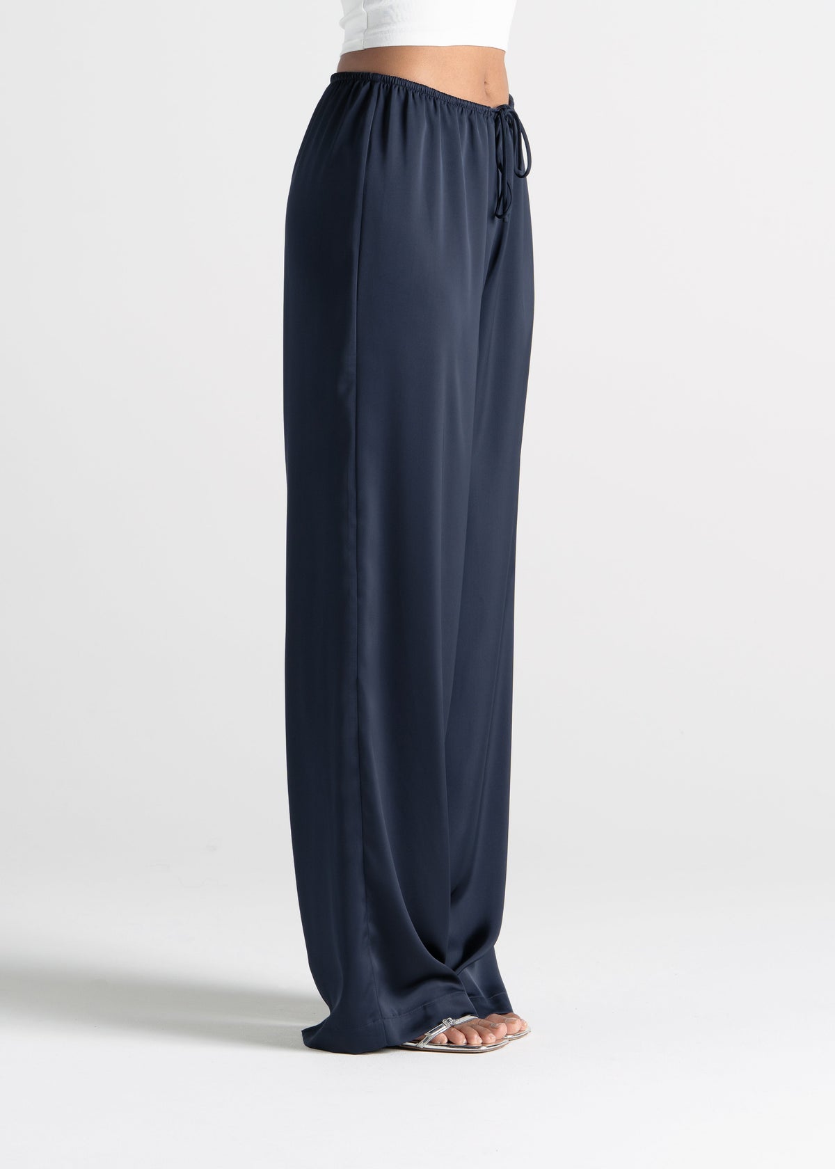 Pantalon Giulia Loose Satin - Navy