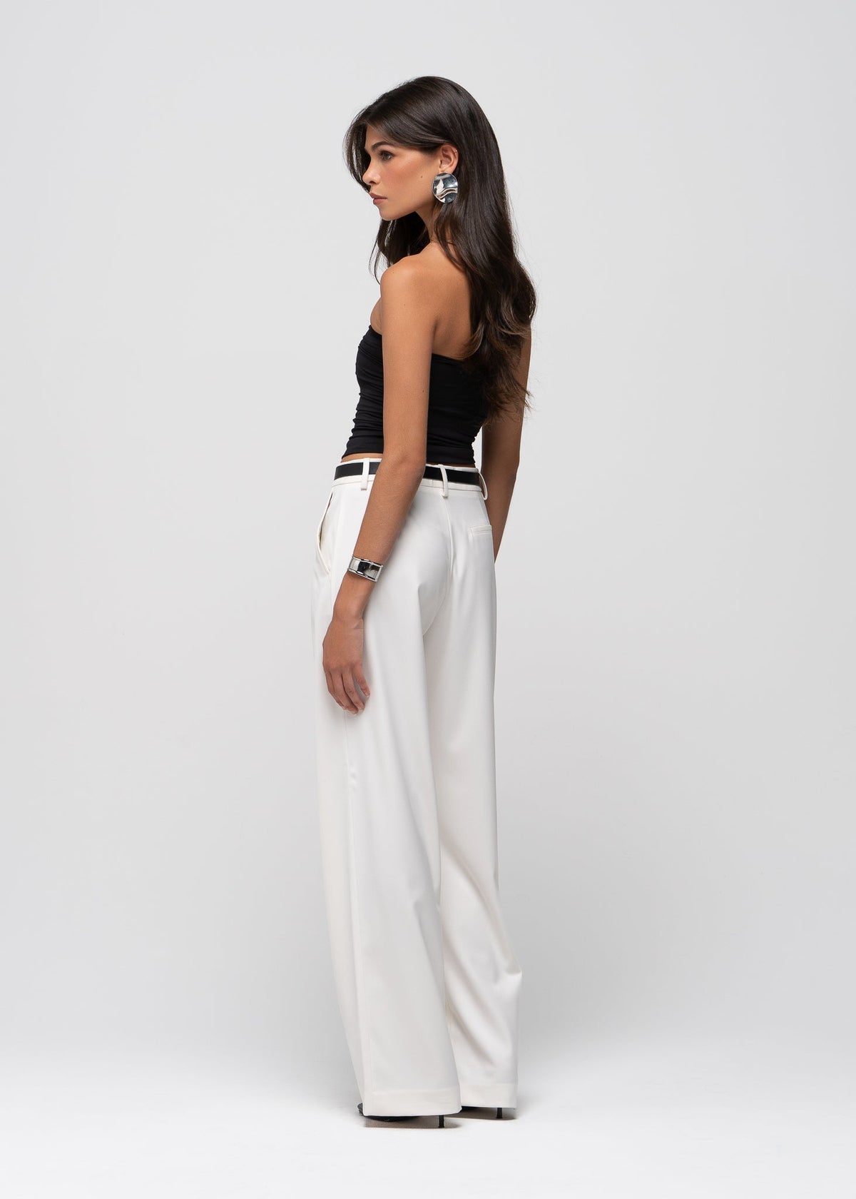 Pantaloni Jadis Mid-Waist Tailored - Off-White