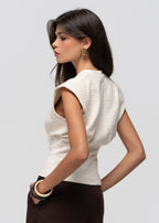Cárdigan Selene de Algodón - Beige
