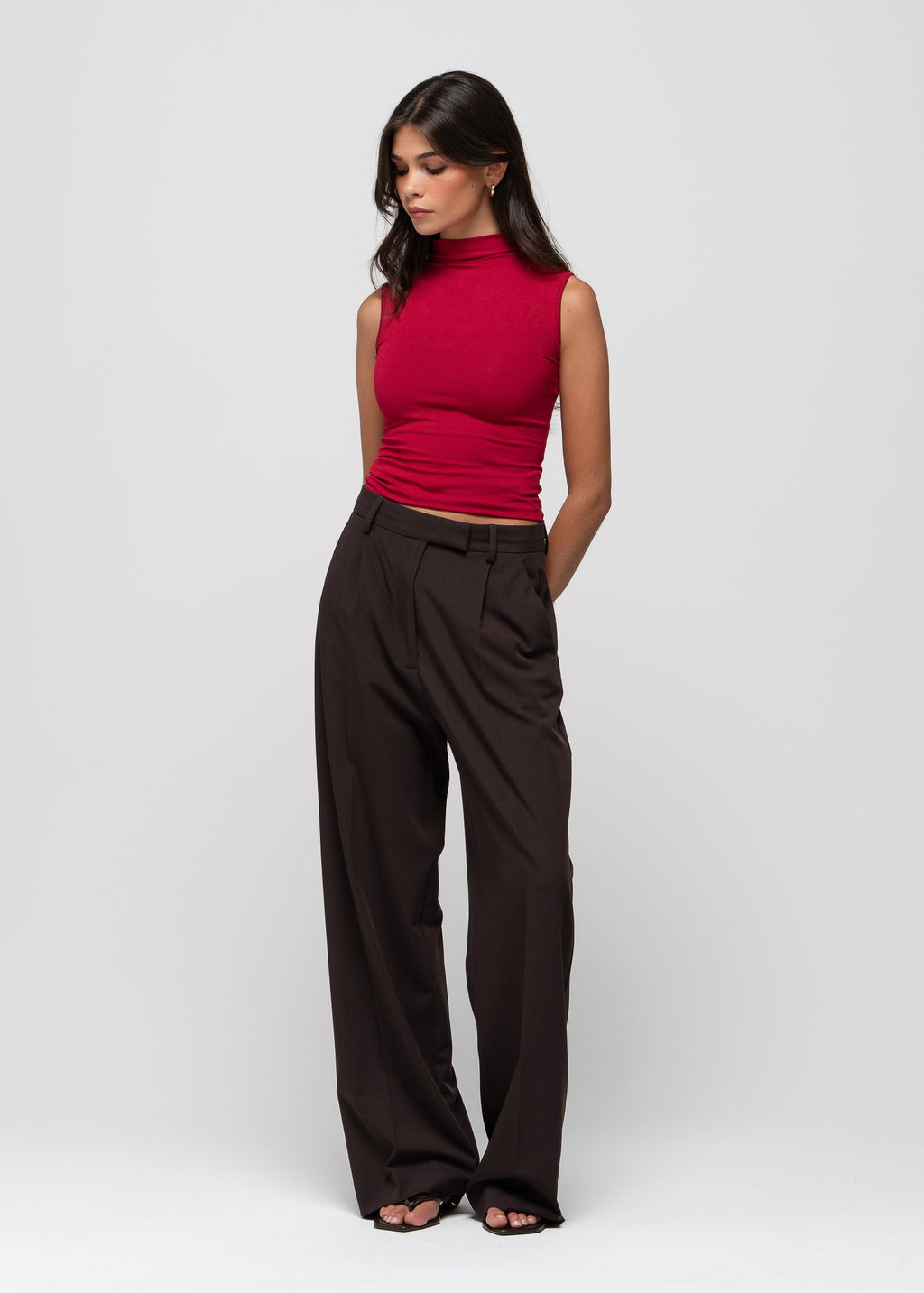 Top Petra Fitted High-Neck - Magenta