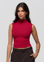 Top Petra Fitted High-Neck - Magenta
