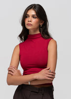 Top Petra Fitted High-Neck - Magenta