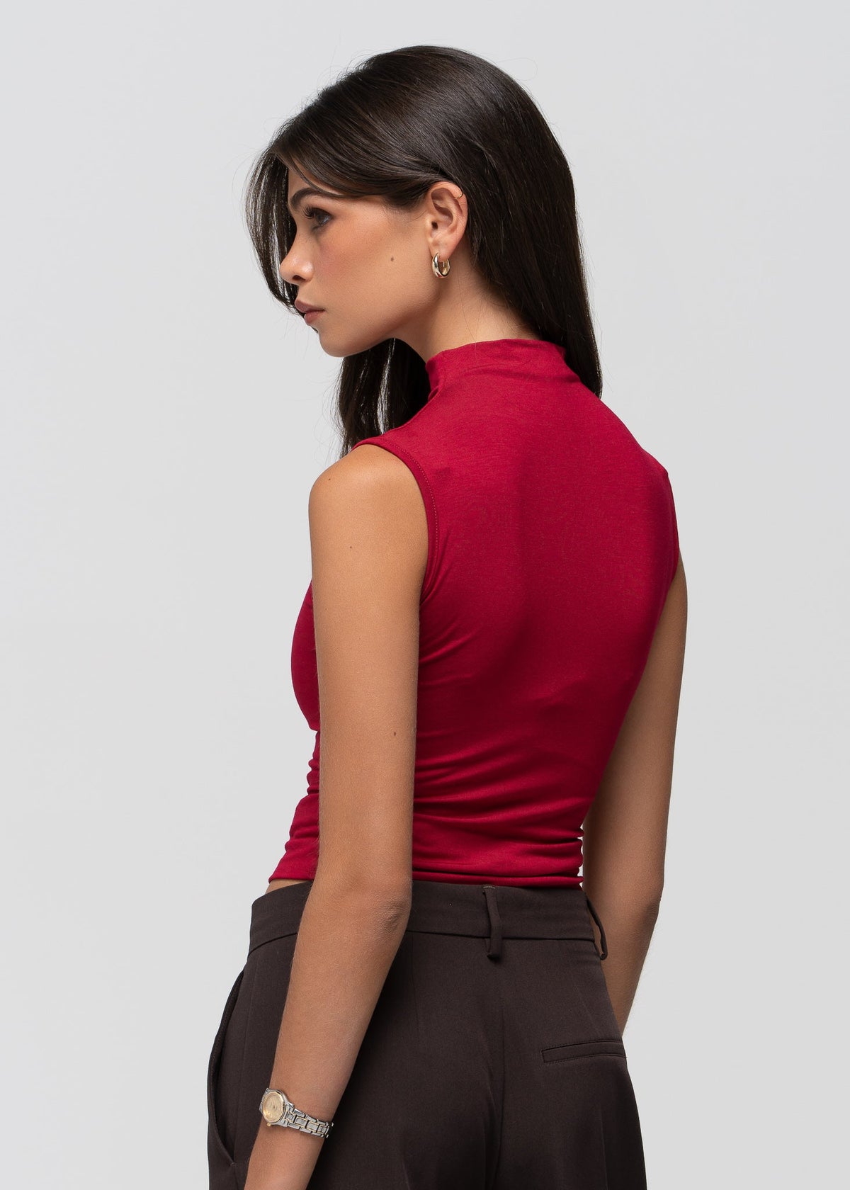 Top Petra Fitted High-Neck - Magenta