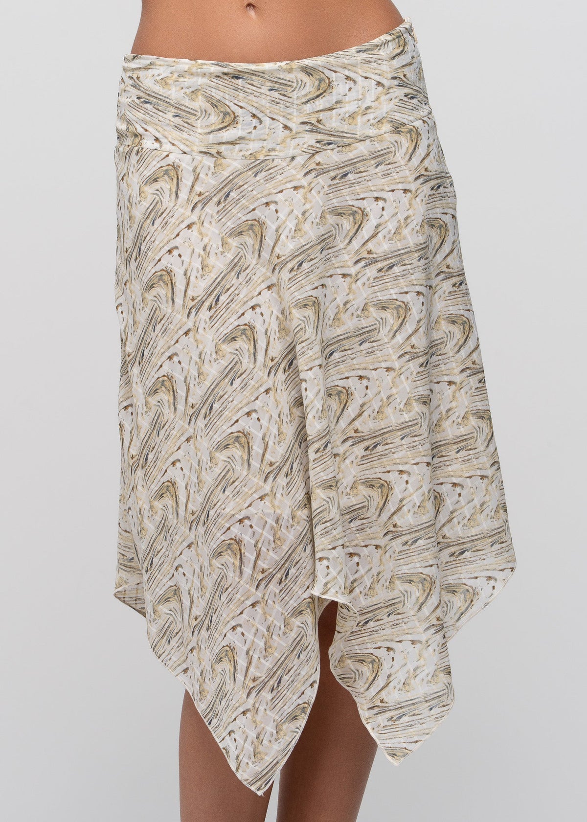 Gonna Windy Mid-Waist Asymmetrical Midi