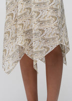 Gonna Windy Mid-Waist Asymmetrical Midi