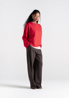 Top a Maniche Lunghe Brady Oversized - Red