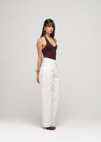 Jeans Ava Mid-Waist Barrel - White