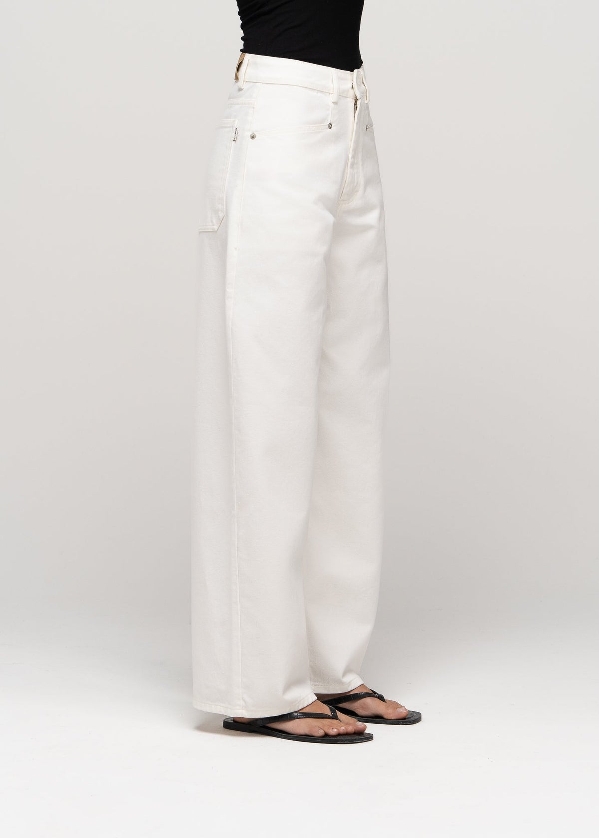 Jeans Ava Mid-Waist Barrel - White