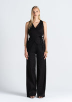 Pantalon Elise Wide-Leg Linen