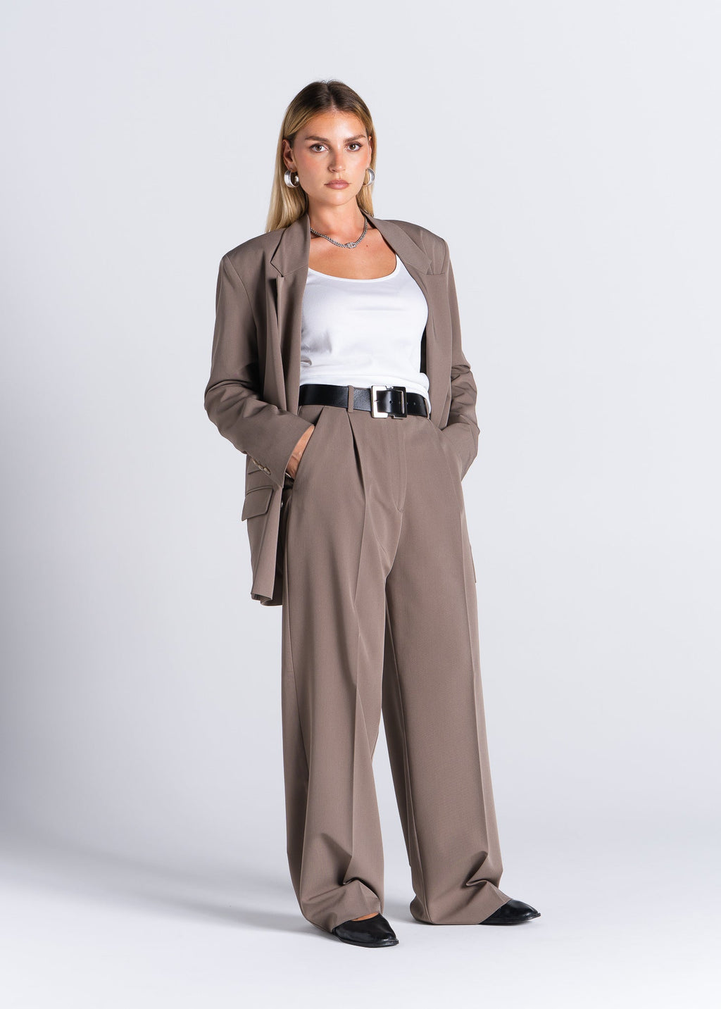 Dobbeltradet Jagger Blazer Taupe