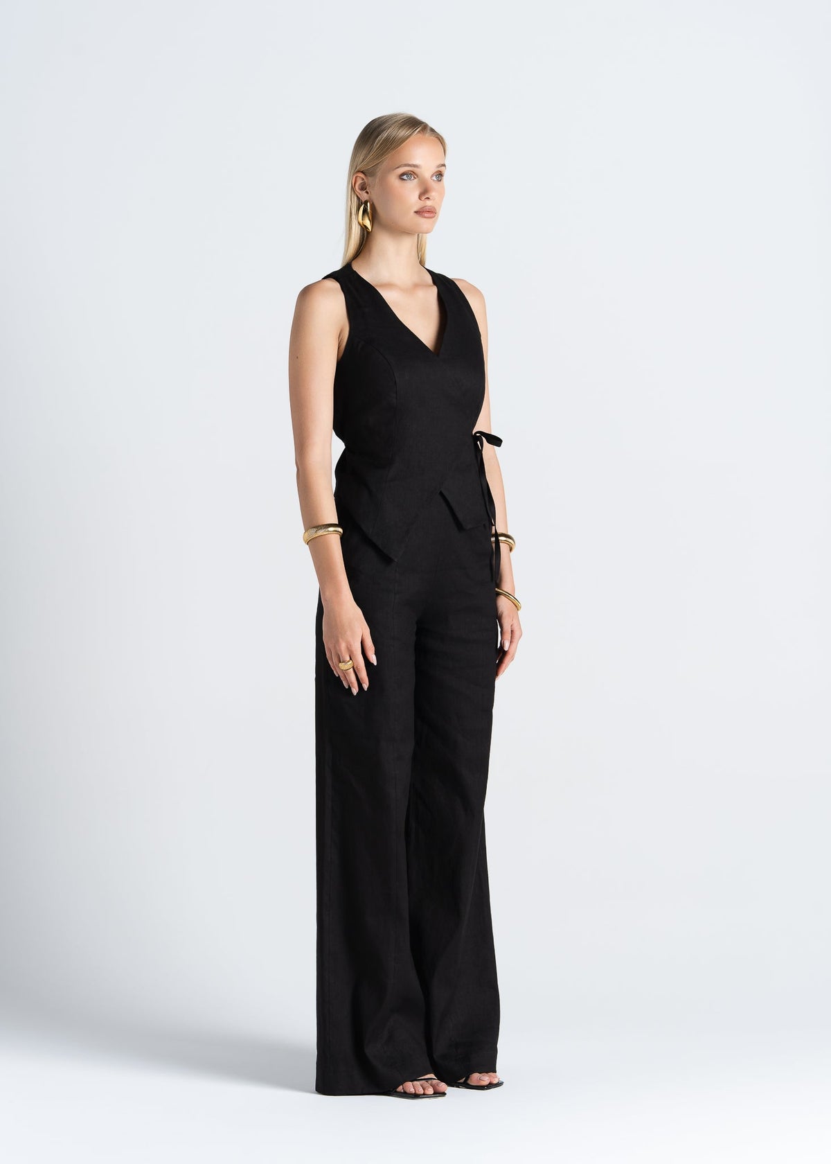 Pantalon Elise Wide-Leg Linen