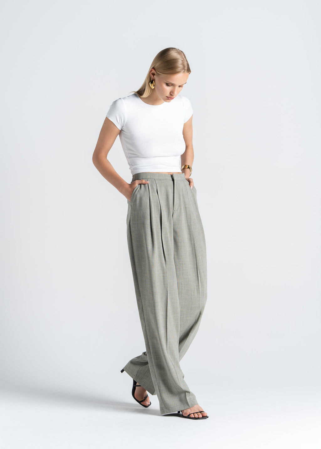 Moss Relaxed Wide-Leg Trousers