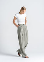 Moss Relaxed Wide-Leg Trousers