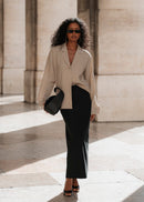 Jupe Keanu Tailored Mid-Waist Midi - Black