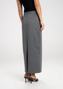 Jupe Keanu Tailored Mid-Waist Midi - Grey