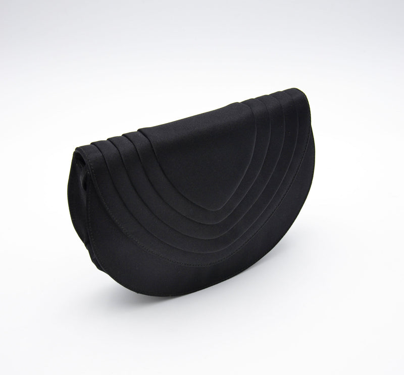 Bolso vintage de satén negro