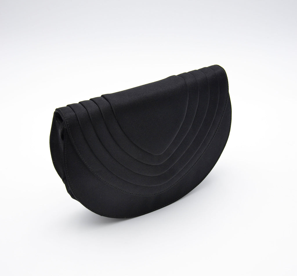 Vintage Black Satin Bag