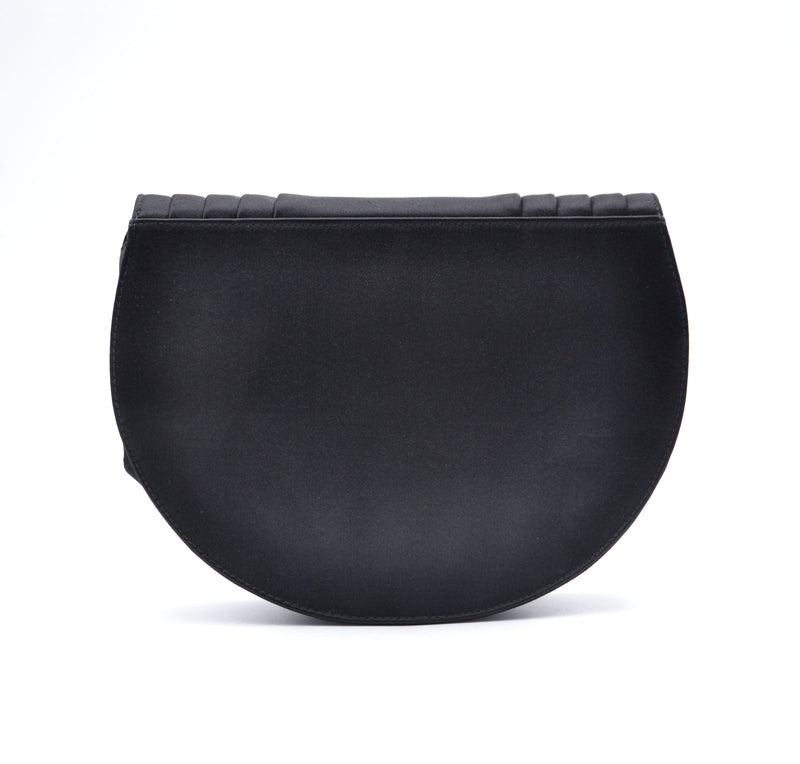 Bolso vintage de satén negro