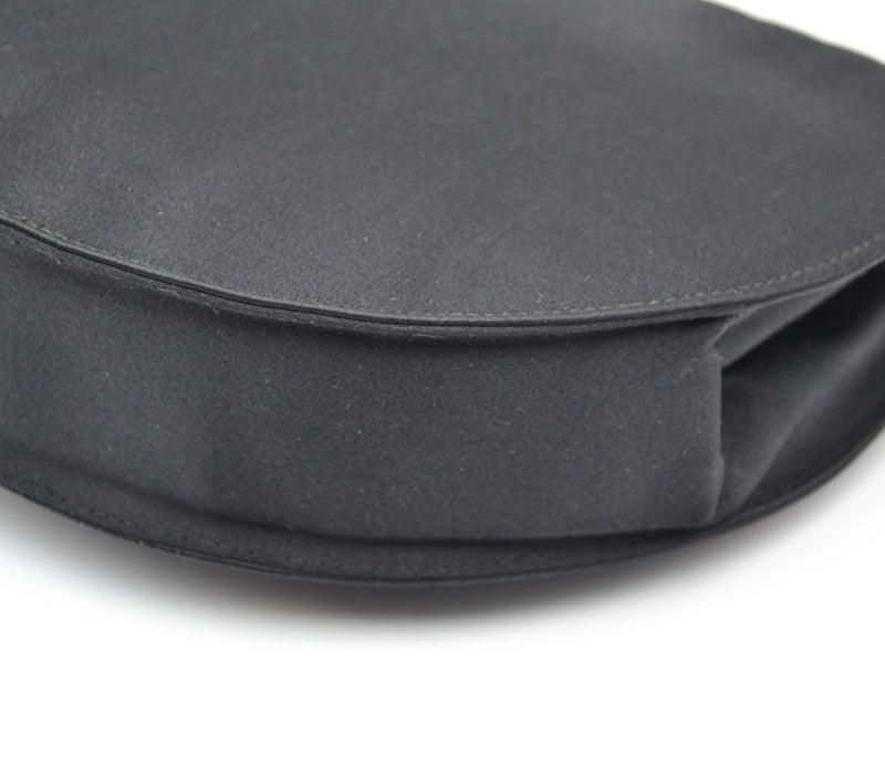 Bolso vintage de satén negro