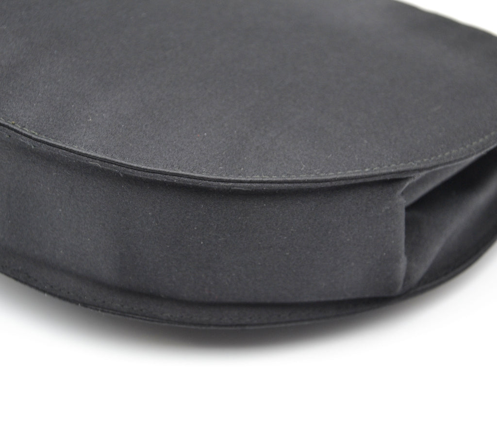 Vintage Black Satin Bag