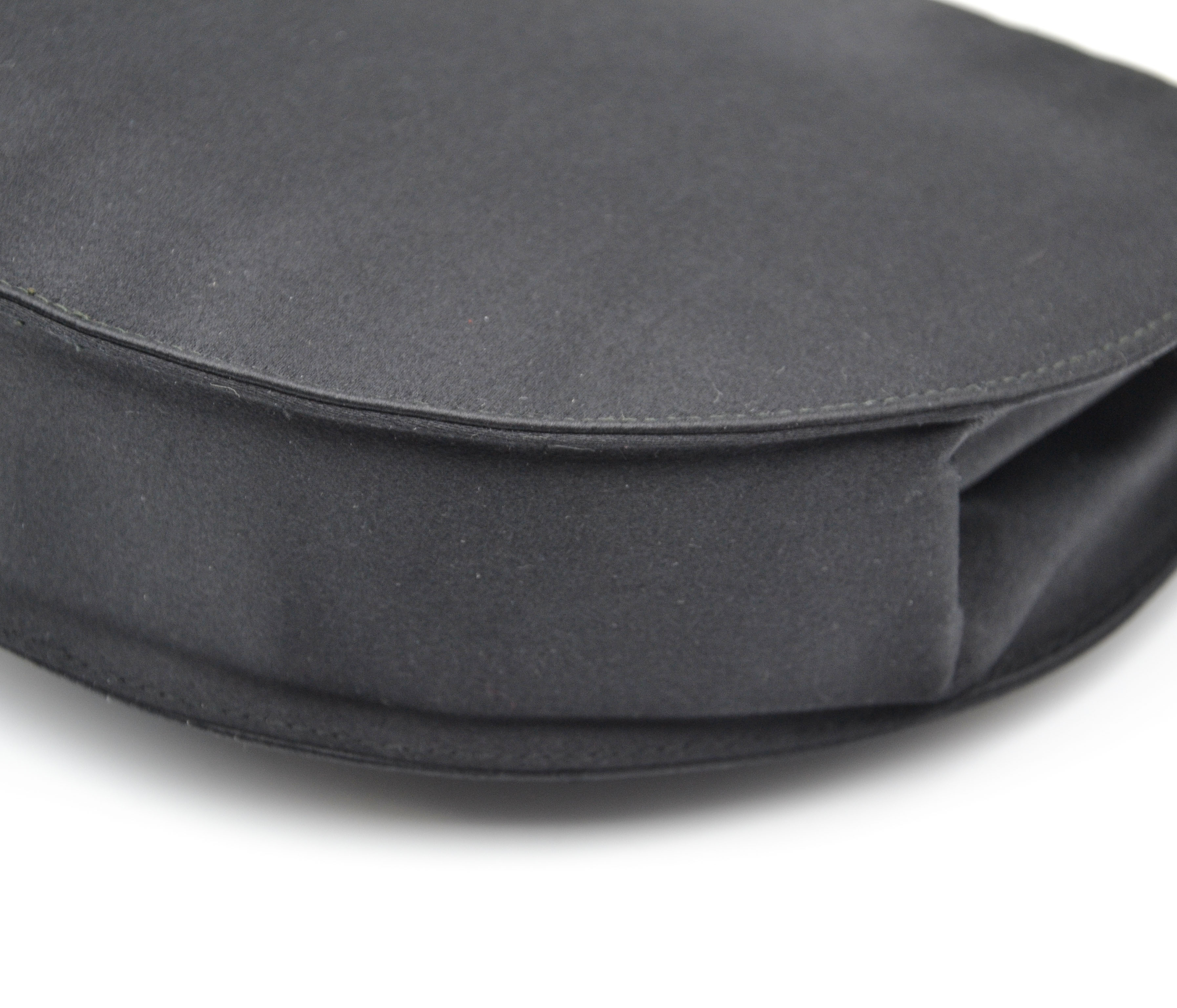 Vintage Black Satin Bag