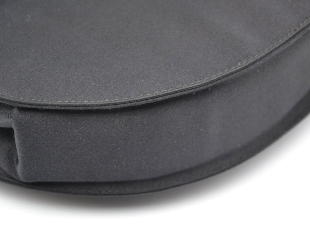 Vintage Black Satin Bag