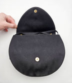 Vintage Black Satin Bag