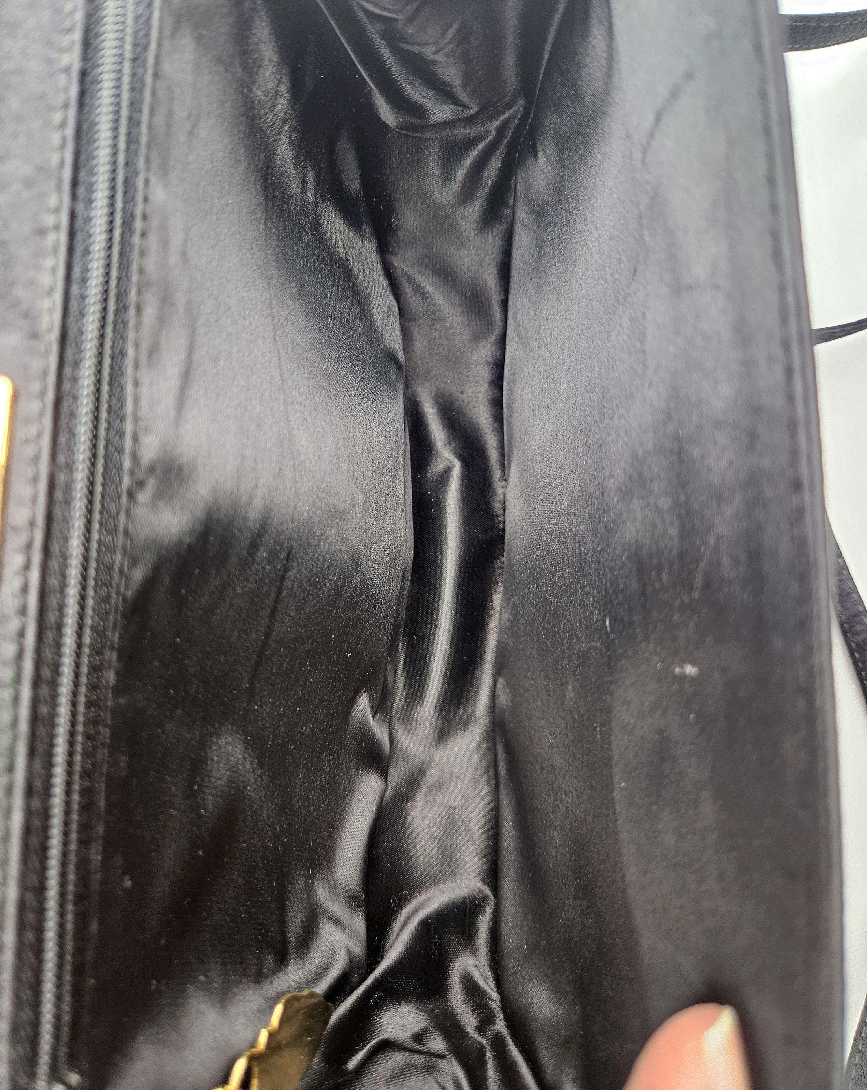 Vintage Black Satin Bag