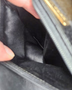 Vintage Black Satin Bag