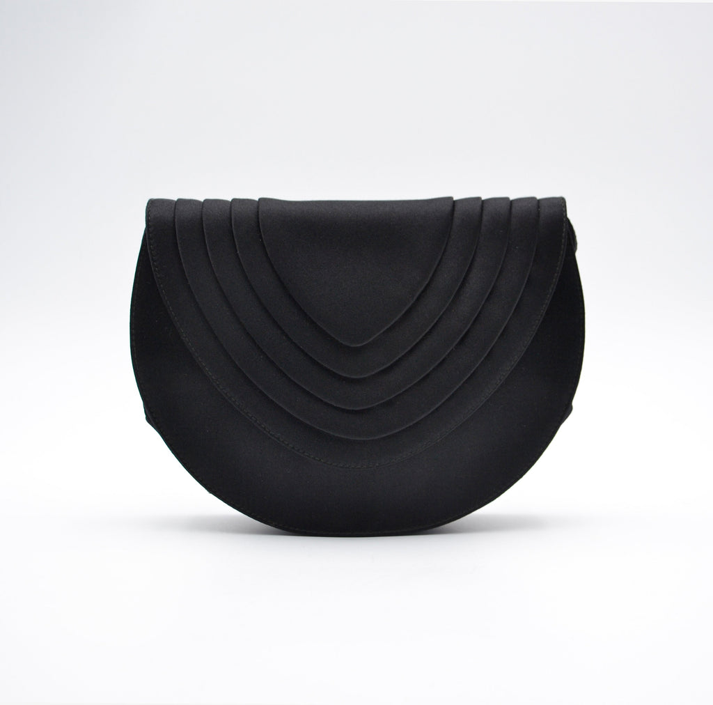 Vintage Black Satin Bag