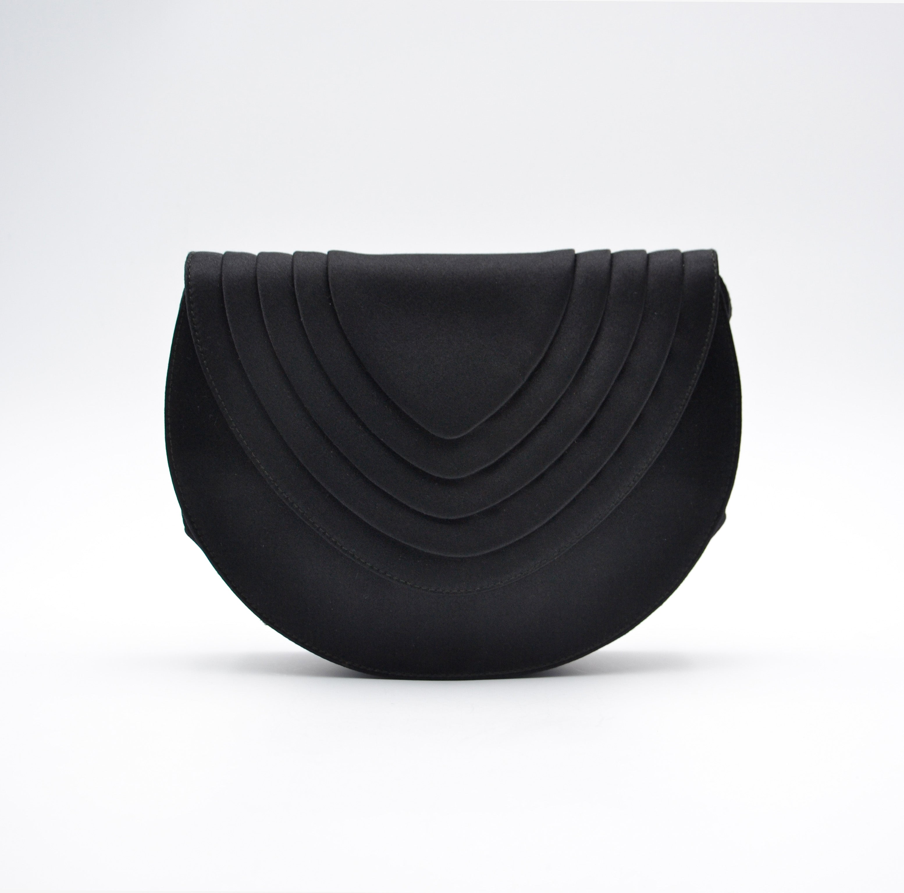 Vintage Black Satin Bag