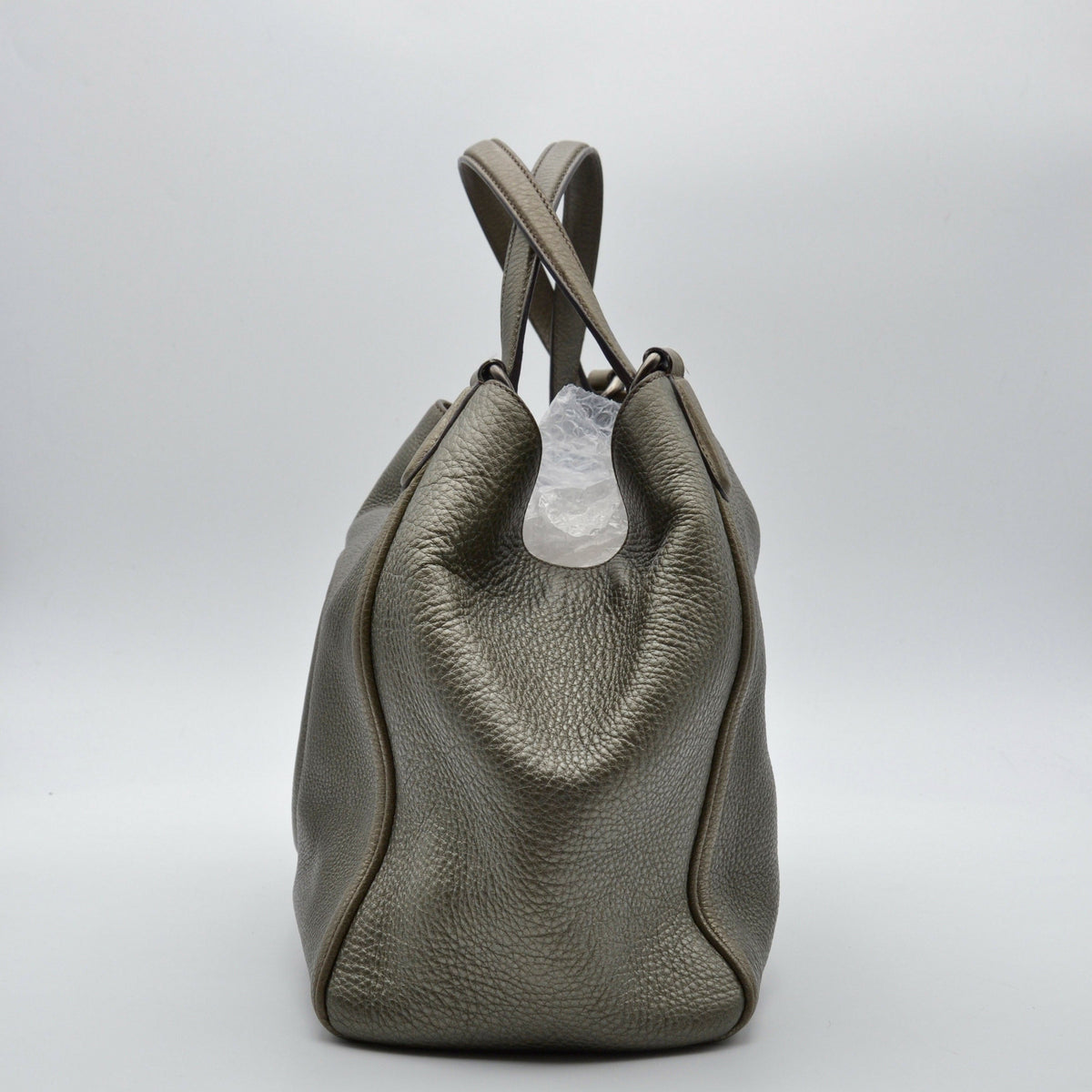 Gucci Soho Iridescent Khaki Grey Grained Leather