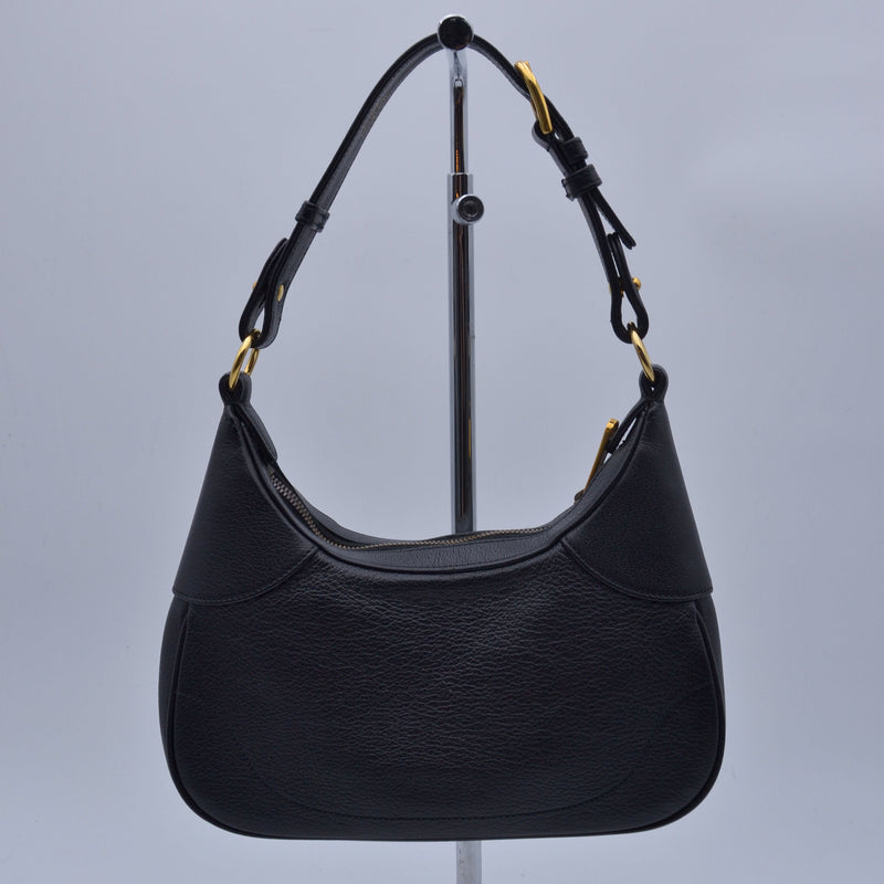 Gucci Aphrodite Small Black Grained Leather