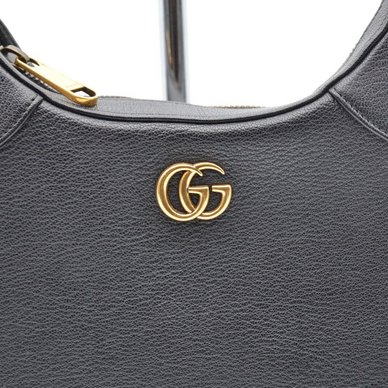 Gucci Aphrodite Small Black Grained Leather