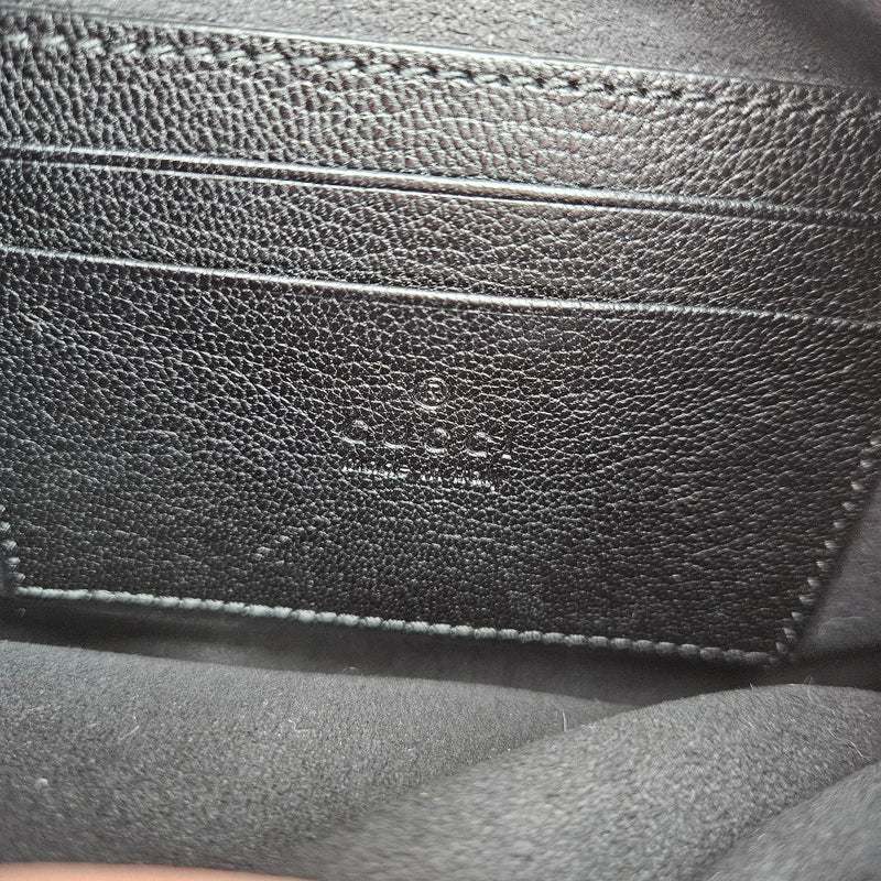 Gucci Aphrodite Small Black Grained Leather