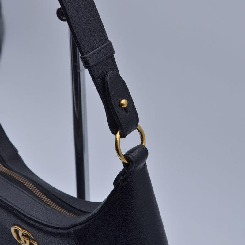 Gucci Aphrodite Small Black Grained Leather