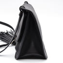 Gucci Daily Flap Cuir Grainé Noir — Pompon Bambou