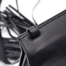 Gucci Daily Flap Cuir Grainé Noir — Pompon Bambou