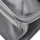 Gucci Daily Flap Cuir Grainé Noir — Pompon Bambou