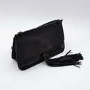 Gucci Daily Flap Cuir Grainé Noir — Pompon Bambou
