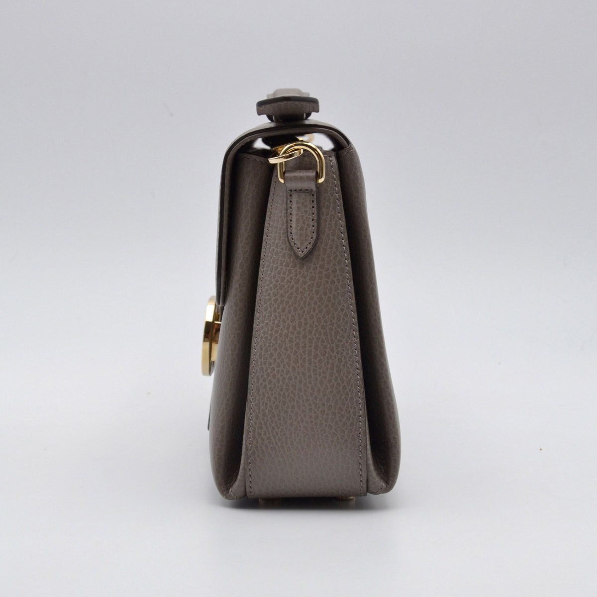 Gucci Interlocking Gg Cuir Grainé Gris