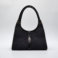 Bolso Gucci Jackie Lona Monograma GG Negra