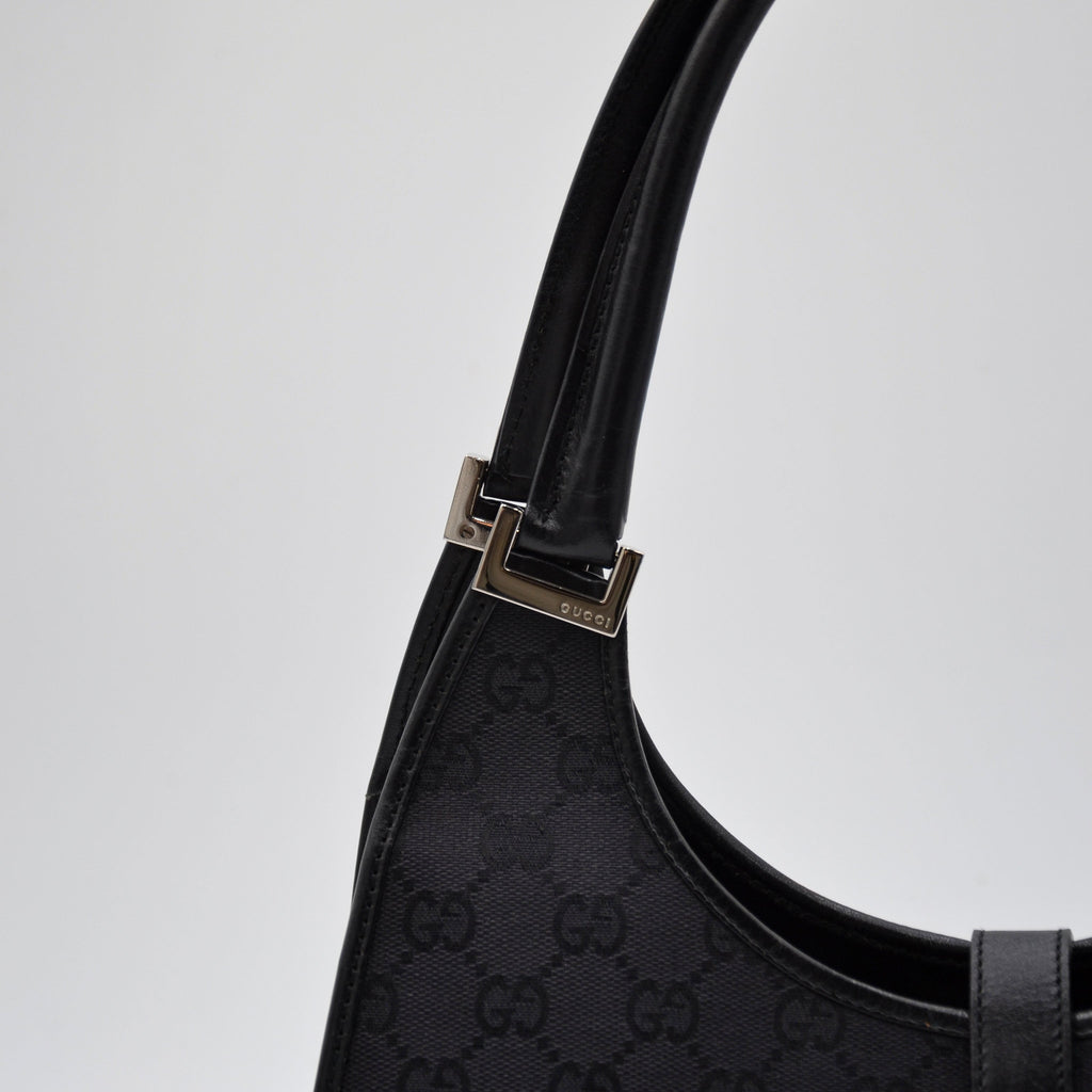 Bolso Gucci Jackie Lona Monograma GG Negra